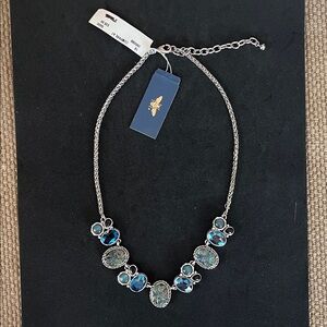 Women's Silver-Tone Blue & Teal Statement Necklace
